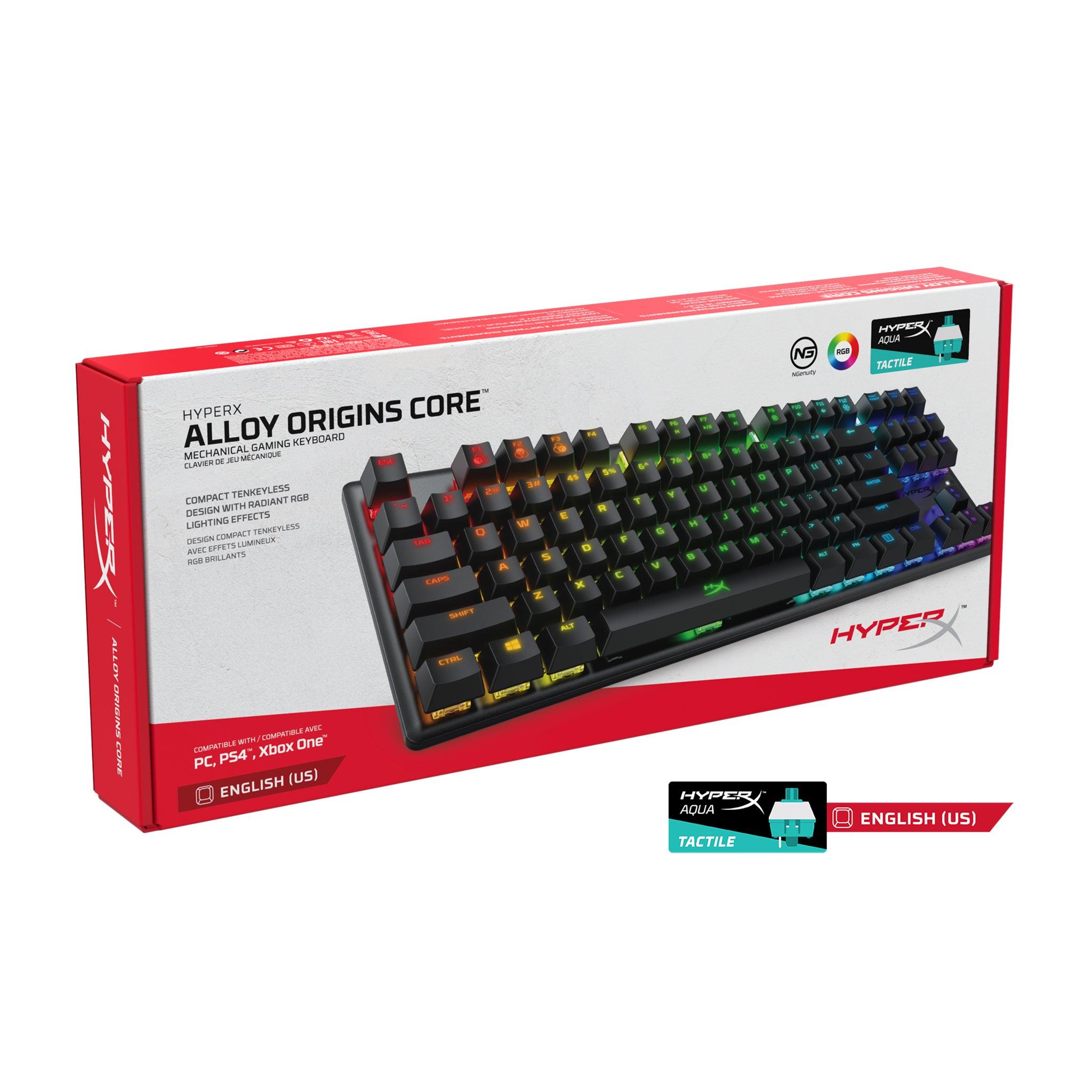 HYPERX ALLOY ORIGINS CORE RGB MECHANICAL GAMING KEYBOARD (BLUE CLICKY) FOR PC/PS4/XB1 - DataBlitz