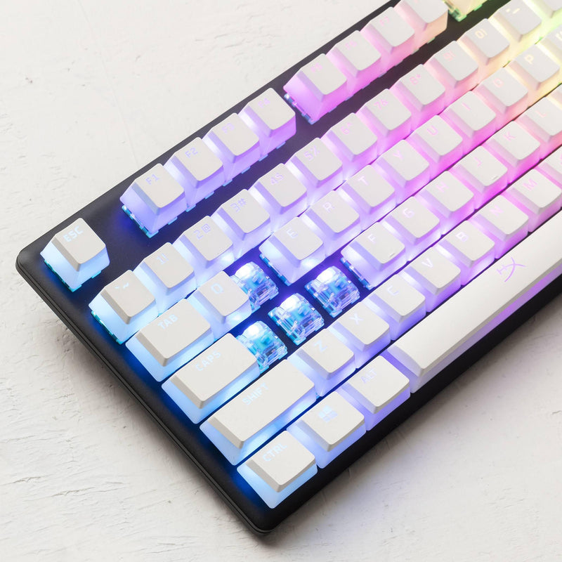 Pudding Keycaops HYPERX PUDDING KEYCAPS DOUBLE SHOT PBT (WHITE) - DataBlitz