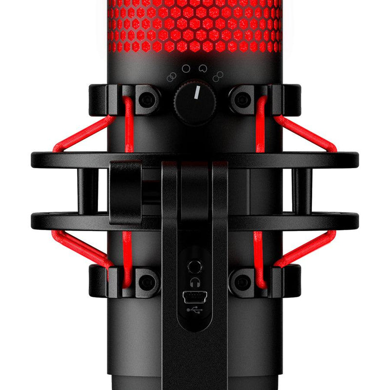 HyperX Quadcast USB Microphone For PC/MAC/PS5/PS4 (Black/Red) (4P5P6AA) - DataBlitz