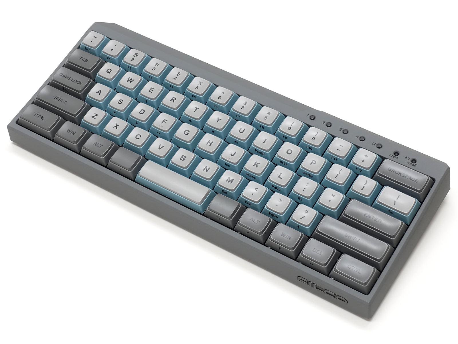 FILCO MAJESTOUCH MINILA-R CONVERTIBLE DOUBLE SHOT PBT 63 US ASCII  MECHANICAL KEYBOARD SKY GRAY (MX BLUE SWITCH) (FFBTR63MC/ESG)