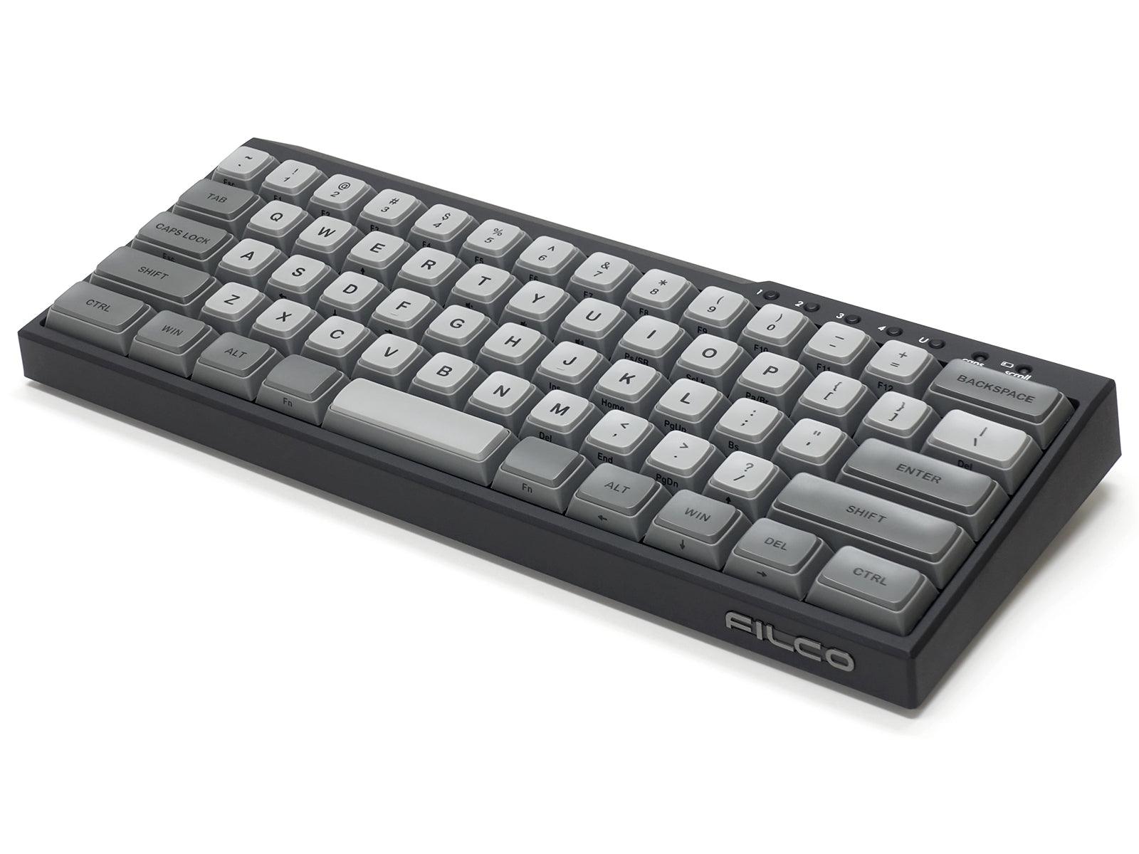 FILCO MAJESTOUCH MINILA-R CONVERTIBLE DOUBLE SHOT PBT 63 US ASCII MECHANICAL KEYBOARD MATTE BLACK (MX BLUE SWITCH) (FFBTR63MC/EMB) - DataBlitz