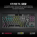 CORSAIR K70 RGB TKL CHAMPION SERIES MECHANICAL GAMING KEYBOARD (CHERRYY MX RED) - DataBlitz