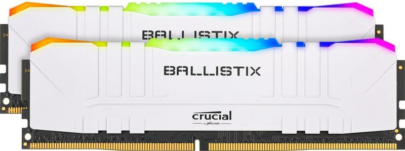 Crucial Ballistix RGB 16GB Kit (2 X 8GB) DDR4-3200 Desktop Gaming Memory (White) (BL2K8G32C16U4WL) - DataBlitz