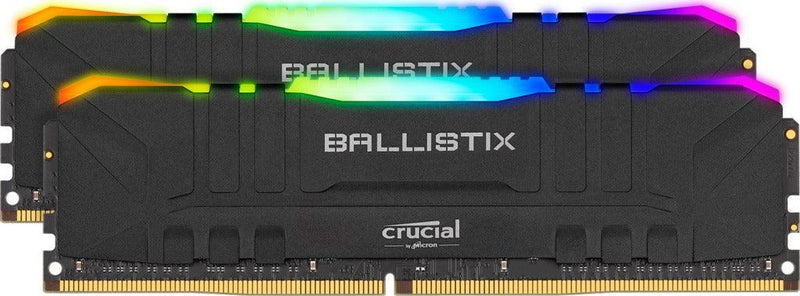 Crucial Ballistix RGB 16GB Kit (2 X 8GB) DDR4-3200 Desktop Gaming Memory (Black) (BL2K8G32C16U4BL) - DataBlitz