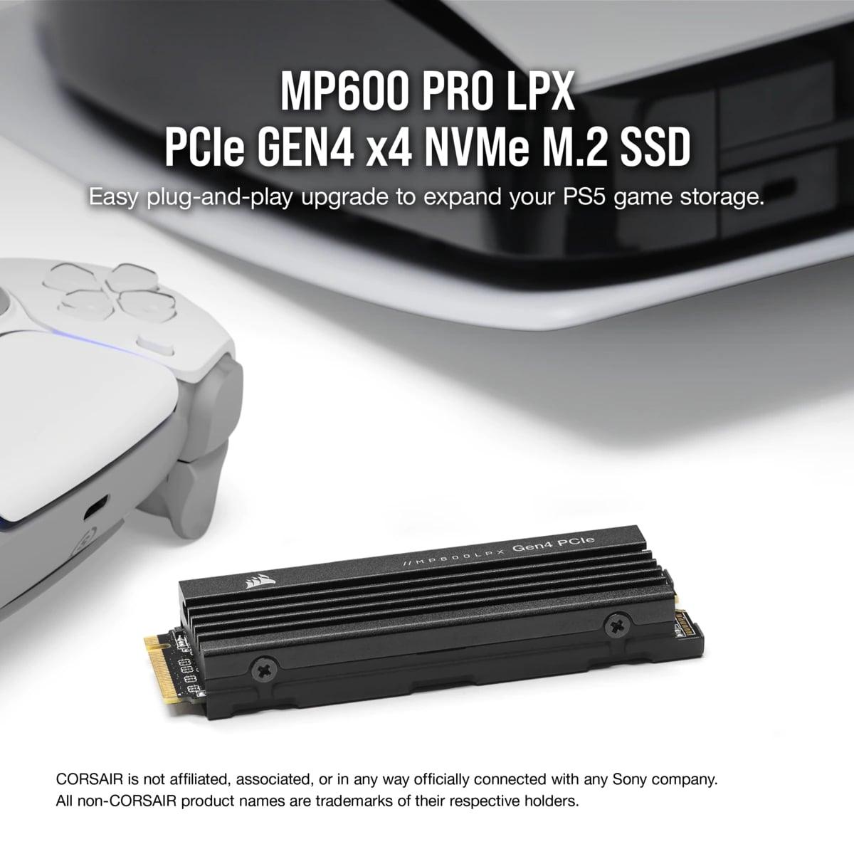 CORSAIR MP600 PRO LPX 1TB GEN4 PCIE M.2 SSD COMPATIBLE WITH PS5 (CSSD-F1000GBMP600PLP) - DataBlitz