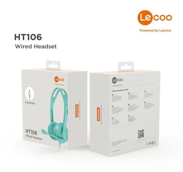 LENOVO LECOO HT106 WIRED HEADSET (CYAN) - DataBlitz