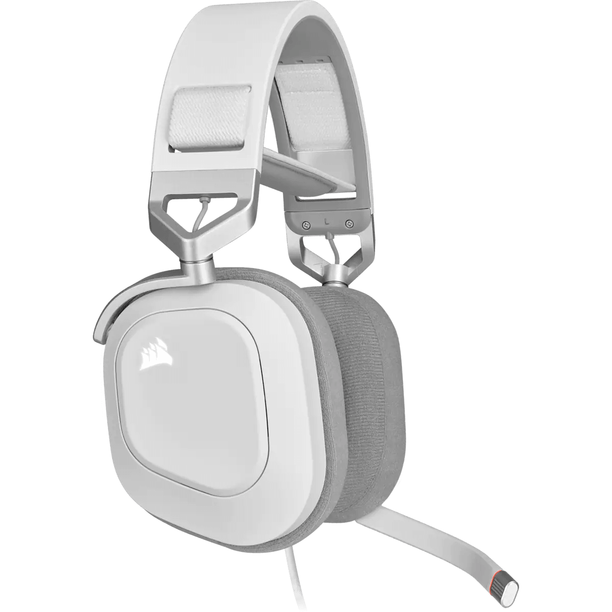 Corsair HS80 RGB USB Premium Wired Gaming Headset With 7.1 Surround Sound (White) - DataBlitz
