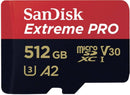 Sandisk Extreme Pro 512GB 170MB/S MICROSDXC UHS-1 Card With Adapter (SDSQXCZ-512G-GN6MA) - DataBlitz