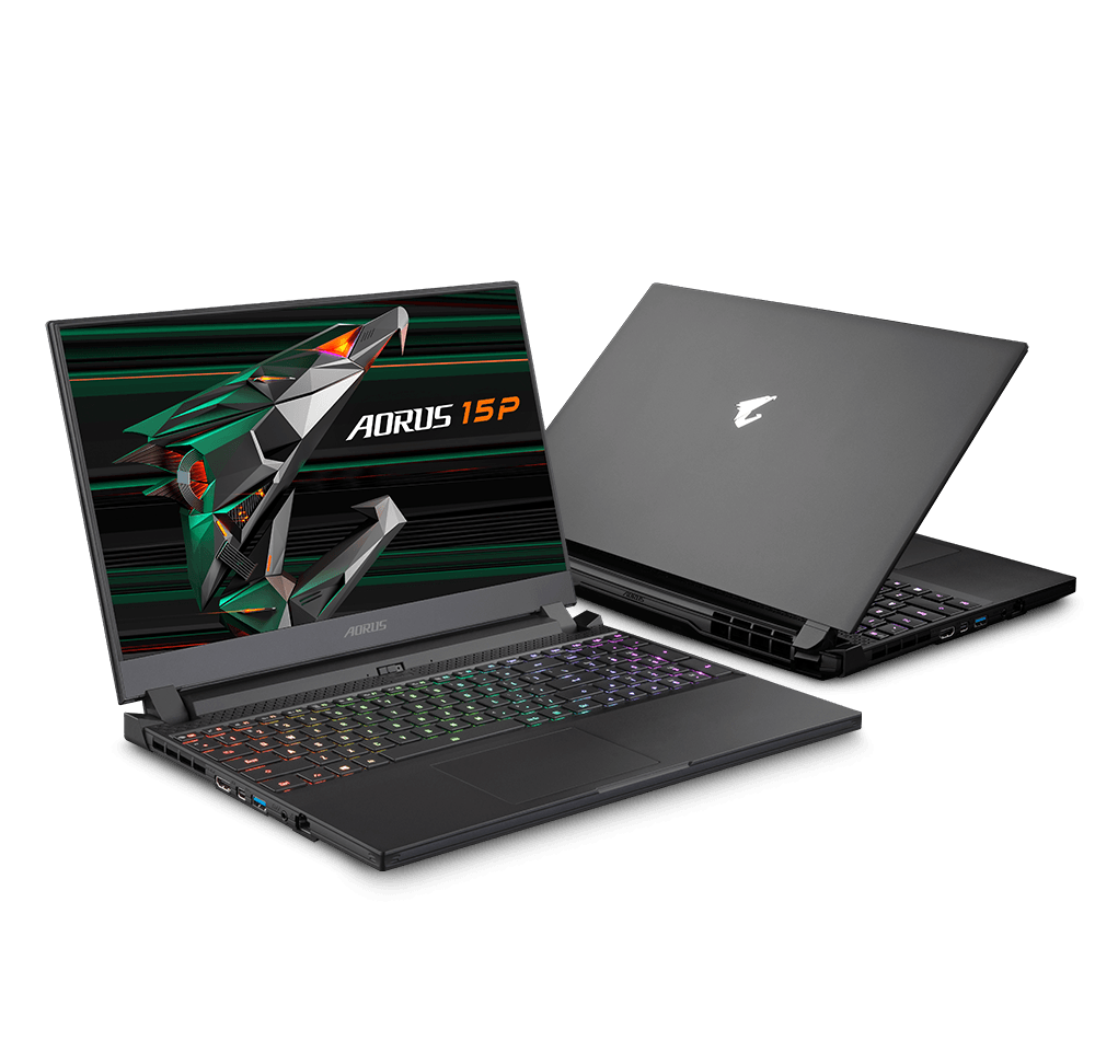 GIGABYTE AORUS 15P XD-73S1224GO Gaming Laptop (Black) | 15.6" FHD | i7-11800H | 16GB DDR4 | 1TB SSD | RTX™ 3070 | WIN10 GIGABYTE AORUS G2 Backpack (Black) - DataBlitz