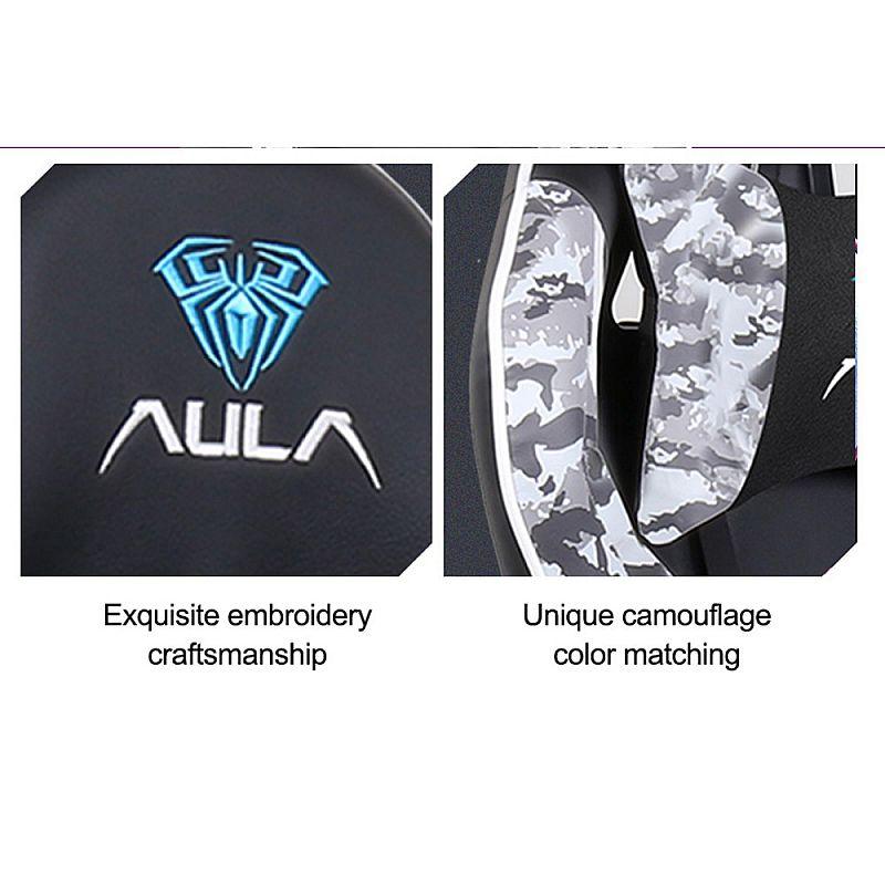 AULA F1007 Gaming Chair (Black & White Camouflage) - DataBlitz