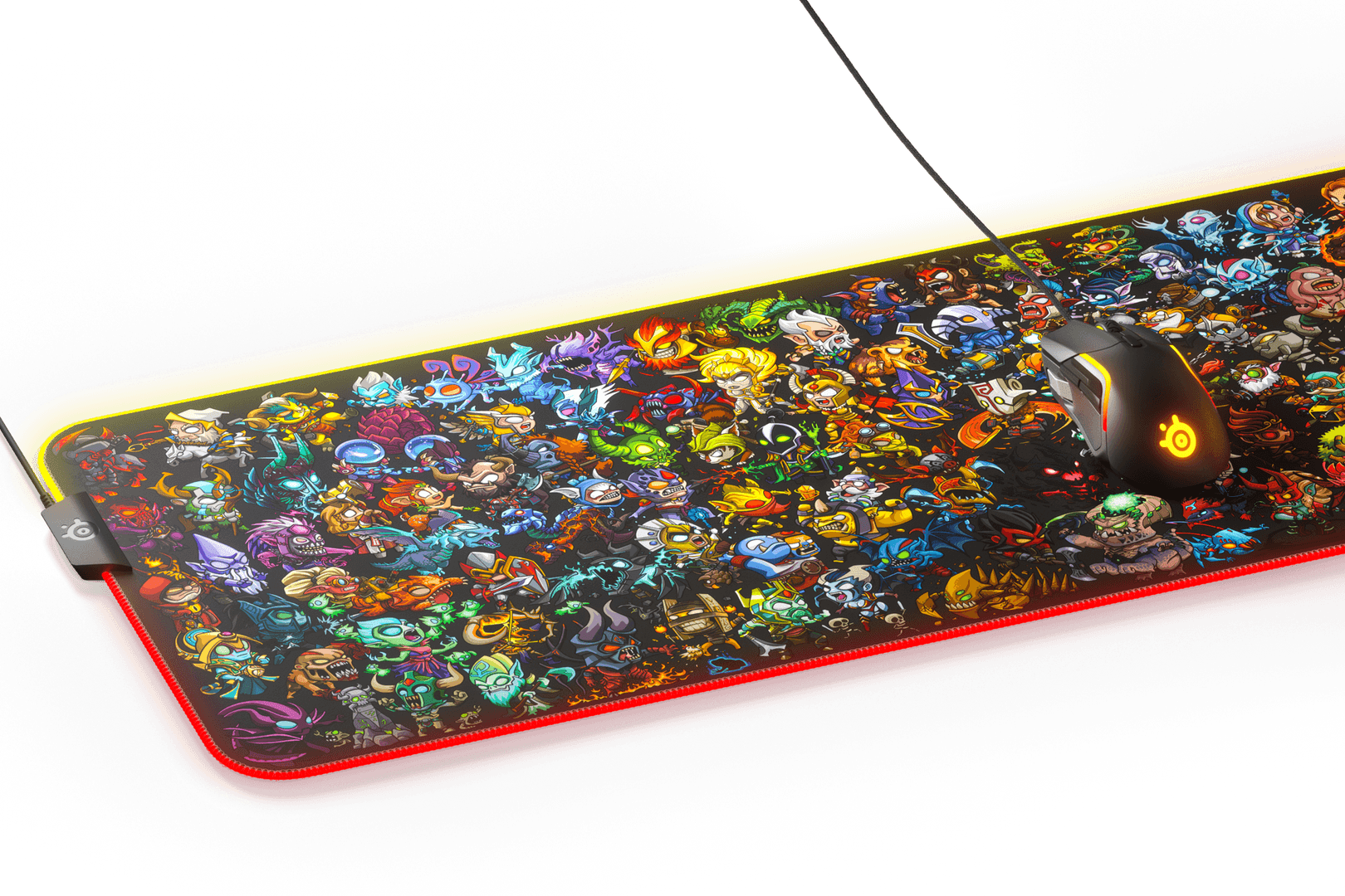 STEELSERIES QCK PRISM DOTA 2 LIMITED EDITION CLOTH RGB GAMING MOUSEPAD XL (PN63798) - DataBlitz