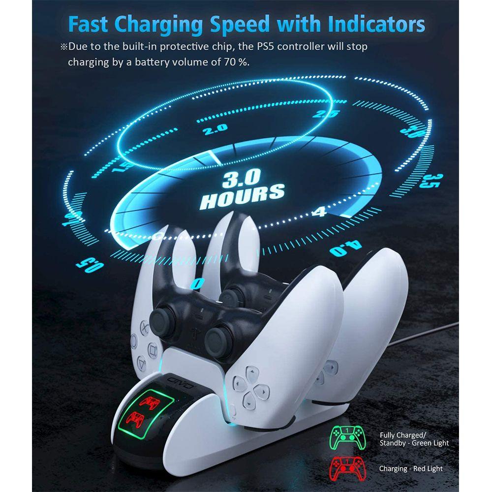 OIVO PS5 CHARGING STATION FOR P5 CONTROLLER WITH BREATHING LED STRAP (IV-P5207)