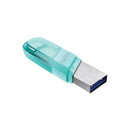 Sandisk IXPAND Flip 128GB 2-IN-1 Flash Drive With Lightning & USB-A Connectors For Iphone & Ipad (Mint Green) (SDIX90N-128G-GN6NJ)
