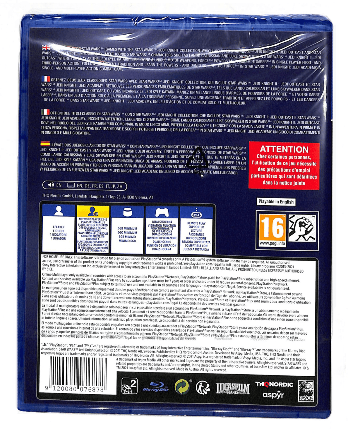 PS4 STAR WARS JEDI KNIGHT COLLECTION REG.2 - DataBlitz