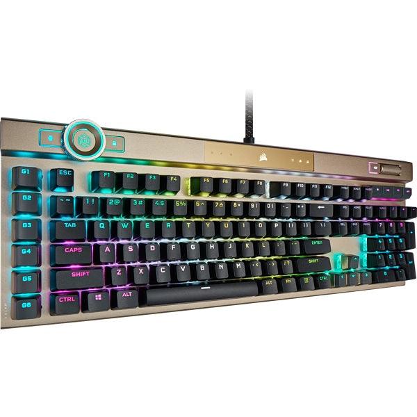 CORSAIR K100 RGB OPTICAL-MECHANICAL GAMING KEYBOARD (MIDNIGHT GOLD) - DataBlitz