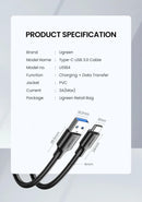 UGREEN USB 3.0 A Male To Type-C Male Cable Nickel Plating 0.5M (US184/20881) - DataBlitz