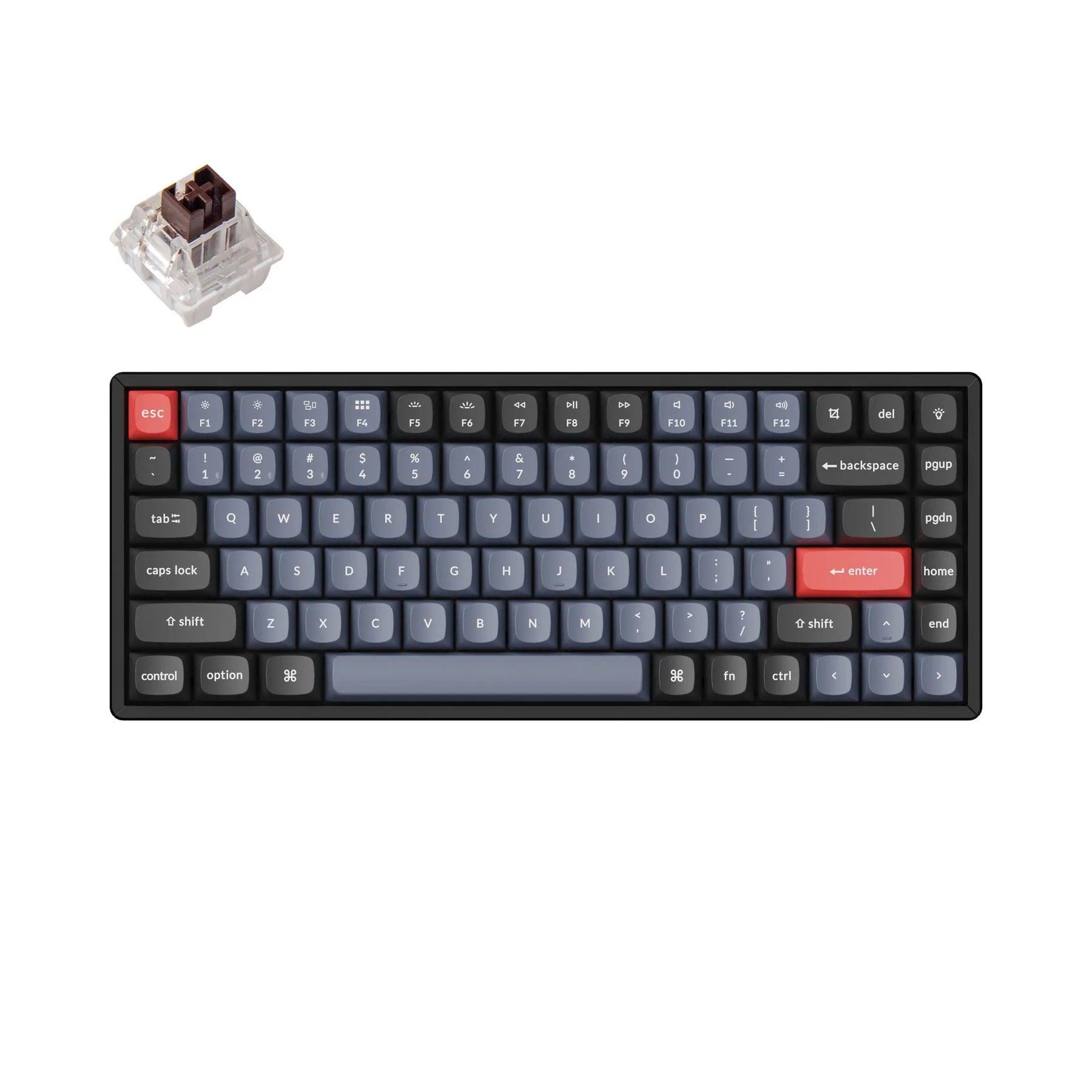 Keychron K2 Pro QMK/Via Hot-Swappable RGB Backlight Aluminum Wireless Mechanical Keyboard (K Pro Mechanical Brown Switch) (K2P-J3)