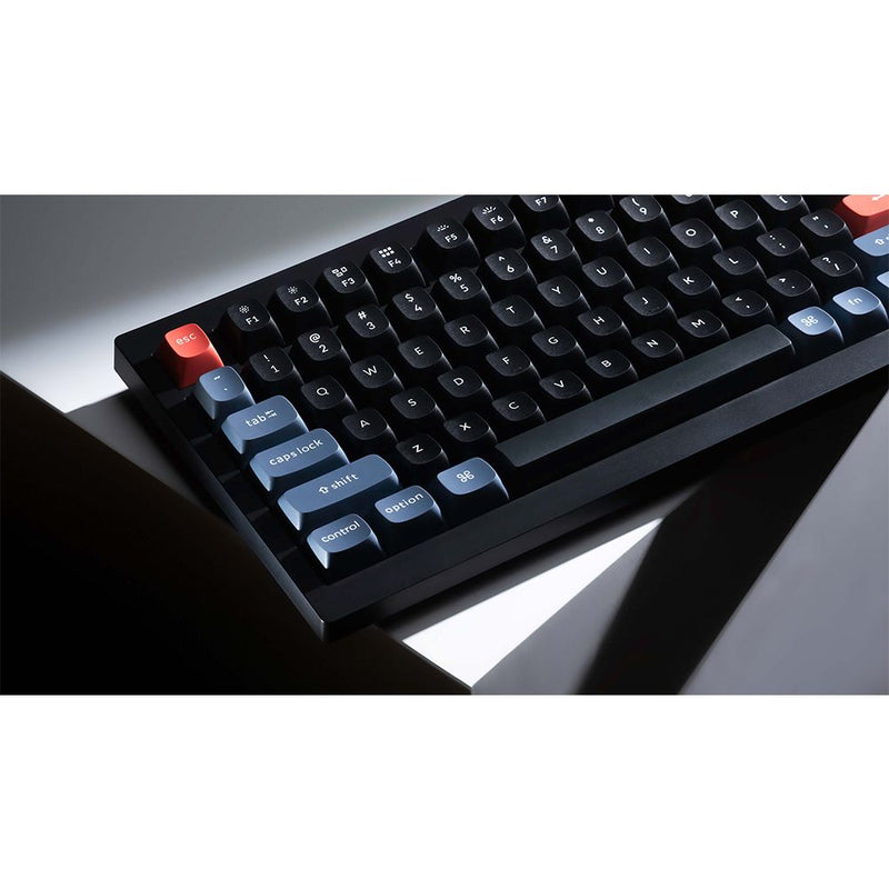 Keychron V1 QMK Knob Version RGB Backlight Hot-Swappable Wired Mechanical Keyboard - Carbon Black Non-Transparent (Red Switch) (V1D1) Media 1 of 6