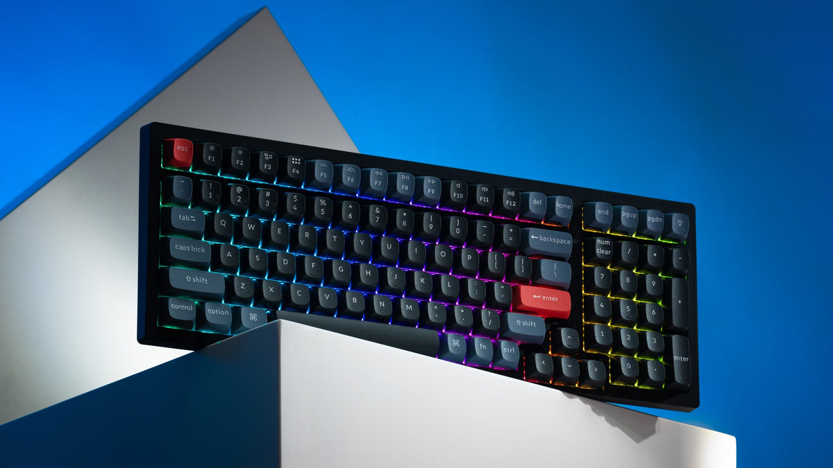 Keychron K4 Pro QMK/Via Hot-Swappable White Backlight Wireless Mechanical Keyboard (K Pro Mechanical Red Switch) (K4P-G1)