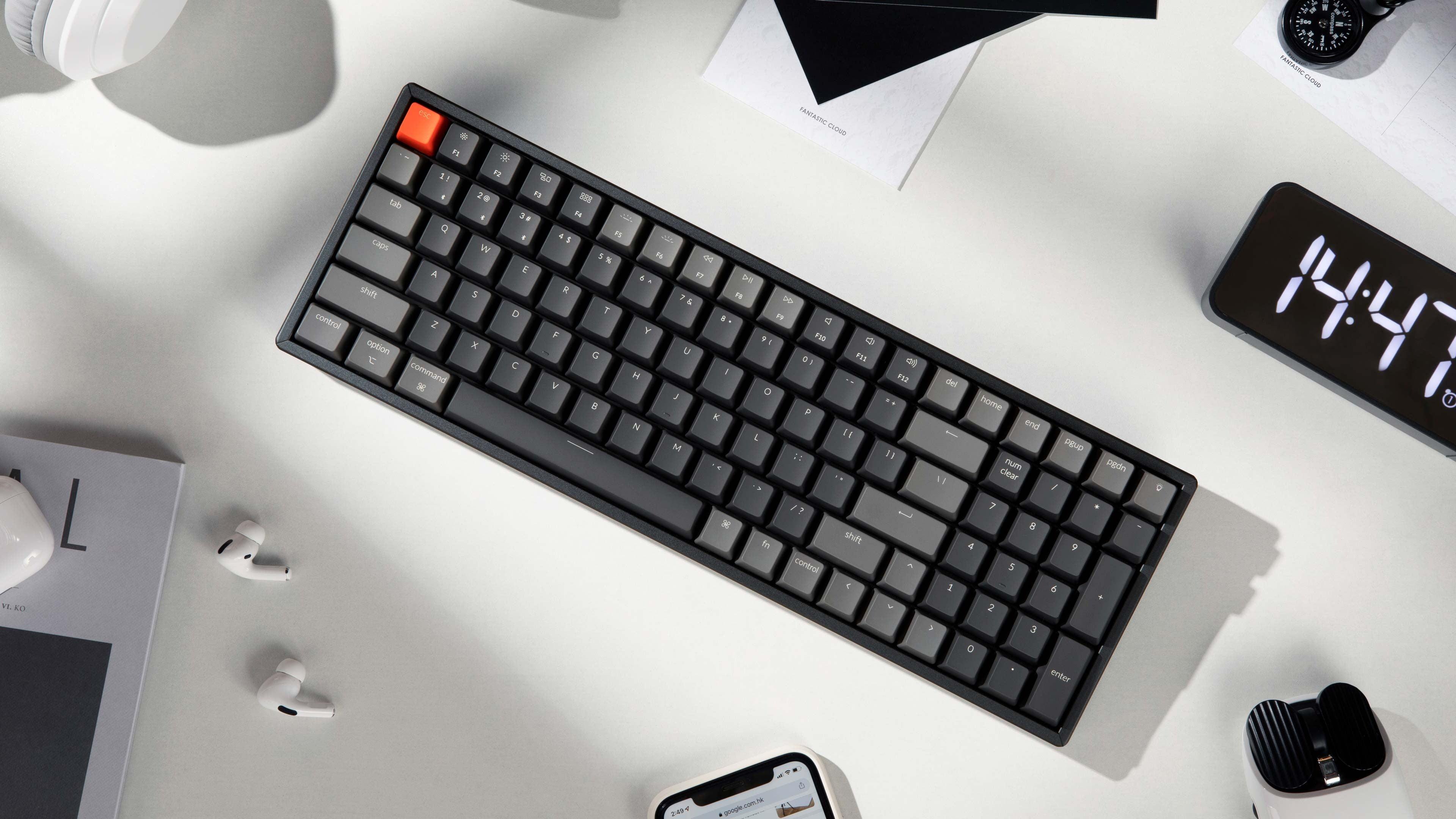 Keychron K4 V2 RGB Backlight Aluminum Hot-Swappable 96% Wireless Mechanical Keyboard (Blue Switch) (K4J2) - DataBlitz