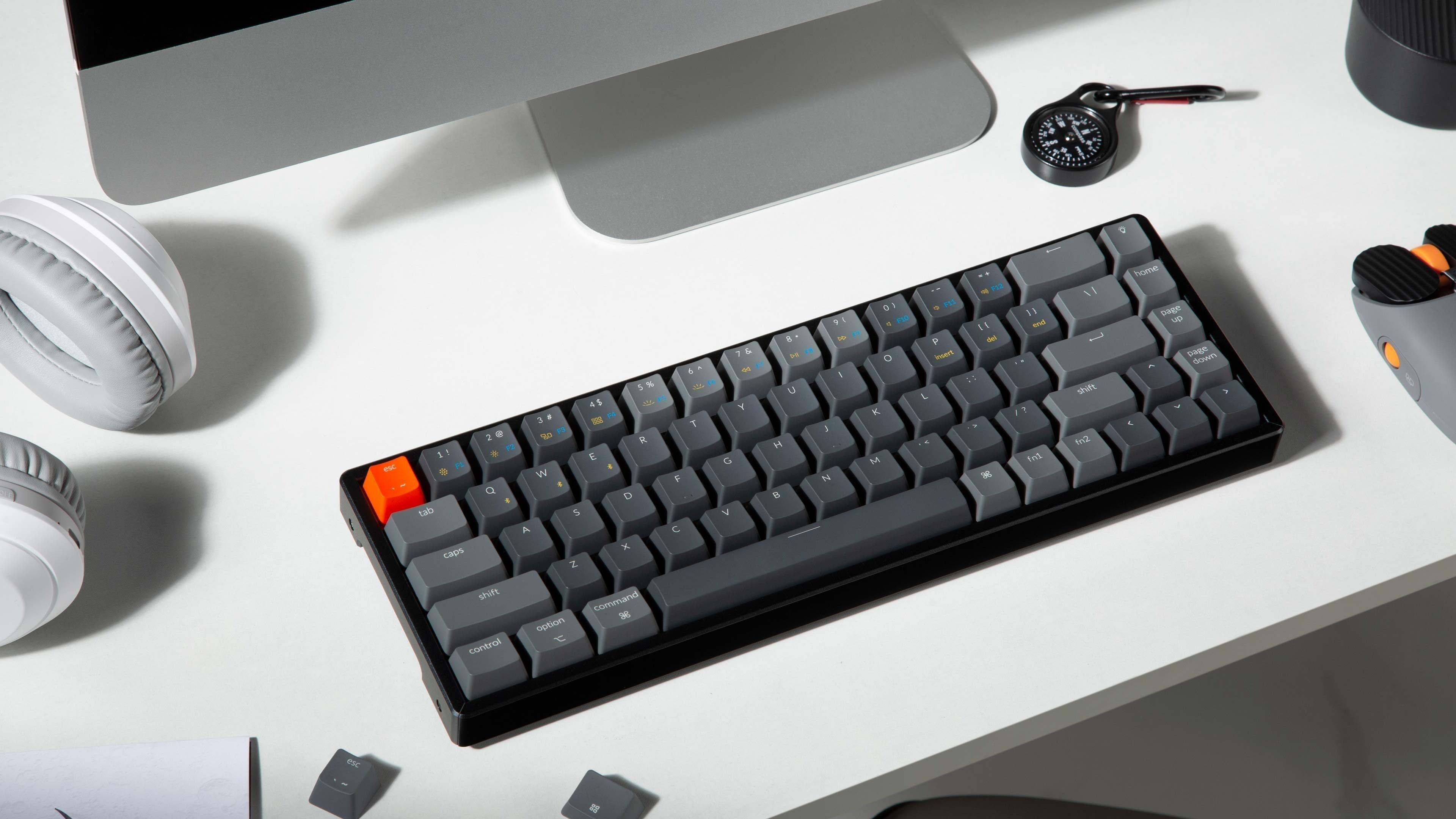KEYCHRON K6 RGB BACKLIGHT ALUMINUM HOT-SWAPPABLE WIRELESS MECHANICAL KEYBOARD (RED SWITCH) (K6W1) - DataBlitz