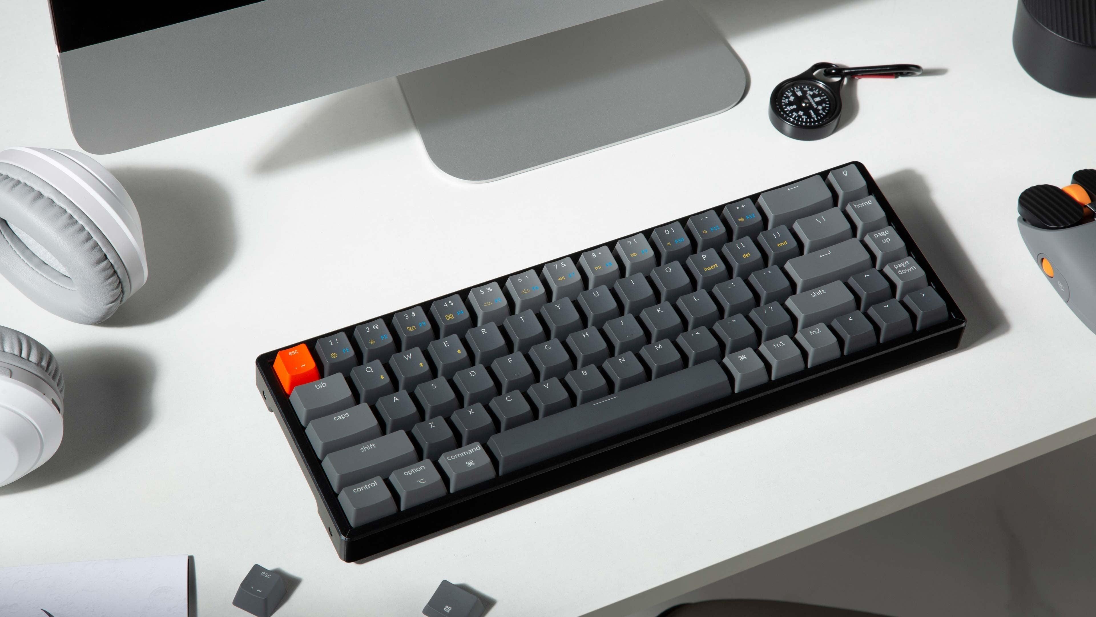 KEYCHRON K6 RGB Backlight Aluminum Hot-Swappable Wireless Mechanical Keyboard (Brown Switch) (K6W3) - DataBlitz