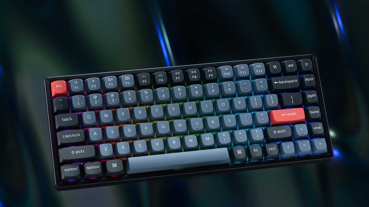 Keychron K2 Pro QMK/Via Hot-Swappable White Backlight Wireless Mechanical Keyboard (K Pro Mechanical Red Switch) (K2P-G1)