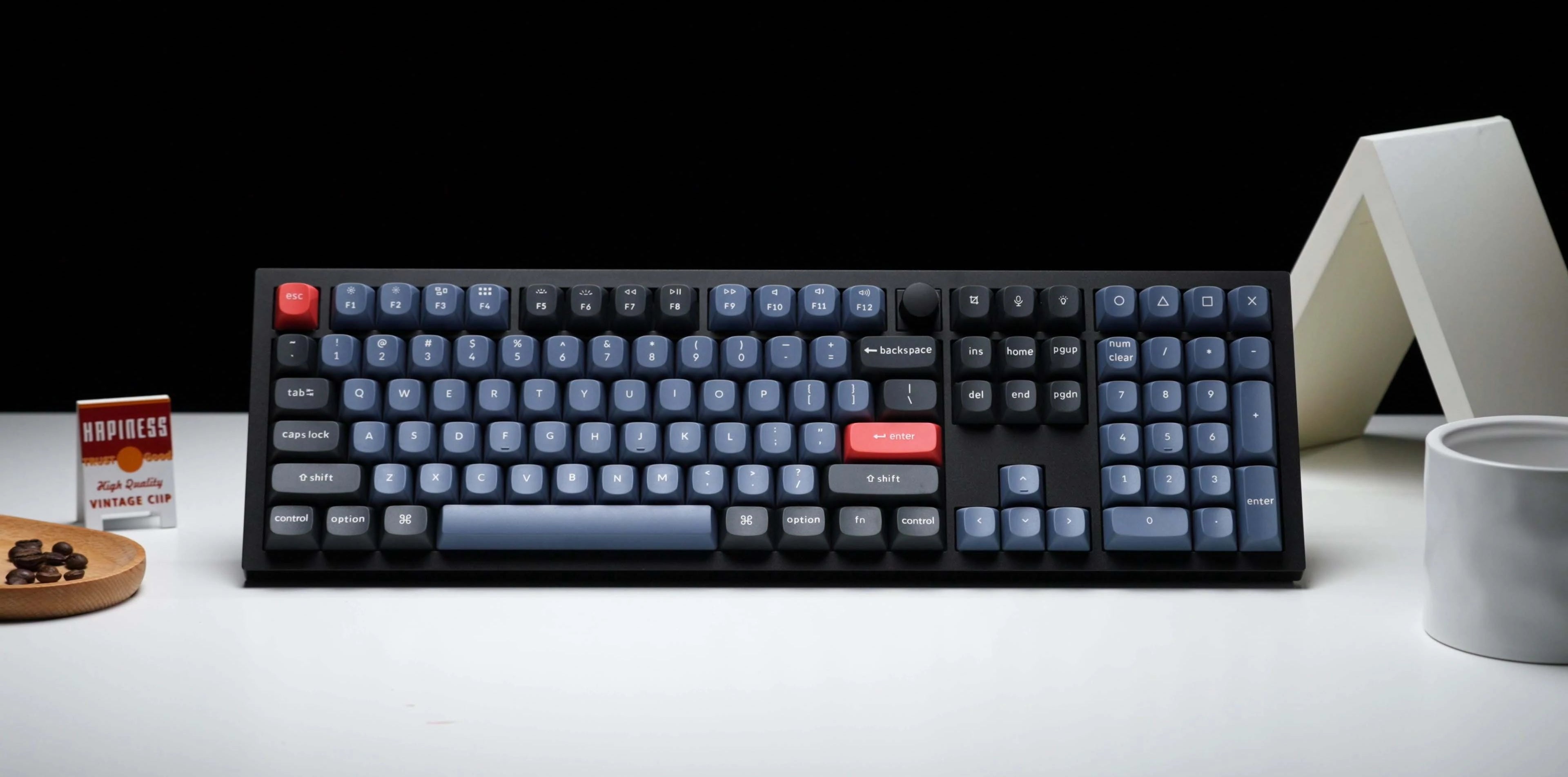 Keychron Q6 QMK Custom Mechanical Knob Version Swappable RGB Backlight Keyboard - Carbon Black (Gateron G Pro Brown Switch) (Q6M3)