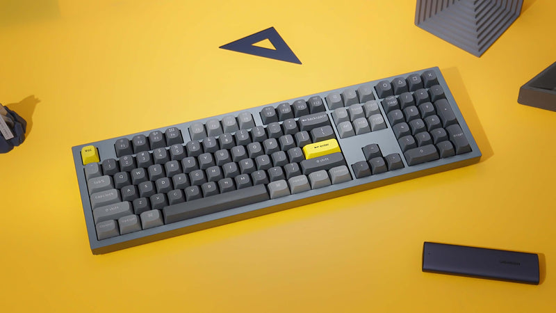 Keychron Q6 QMK Custom Mechanical Fully Assembled Swappable RGB Backlight Keyboard - Silver Grey (Gateron G Pro Red Switch) (Q6D1)
