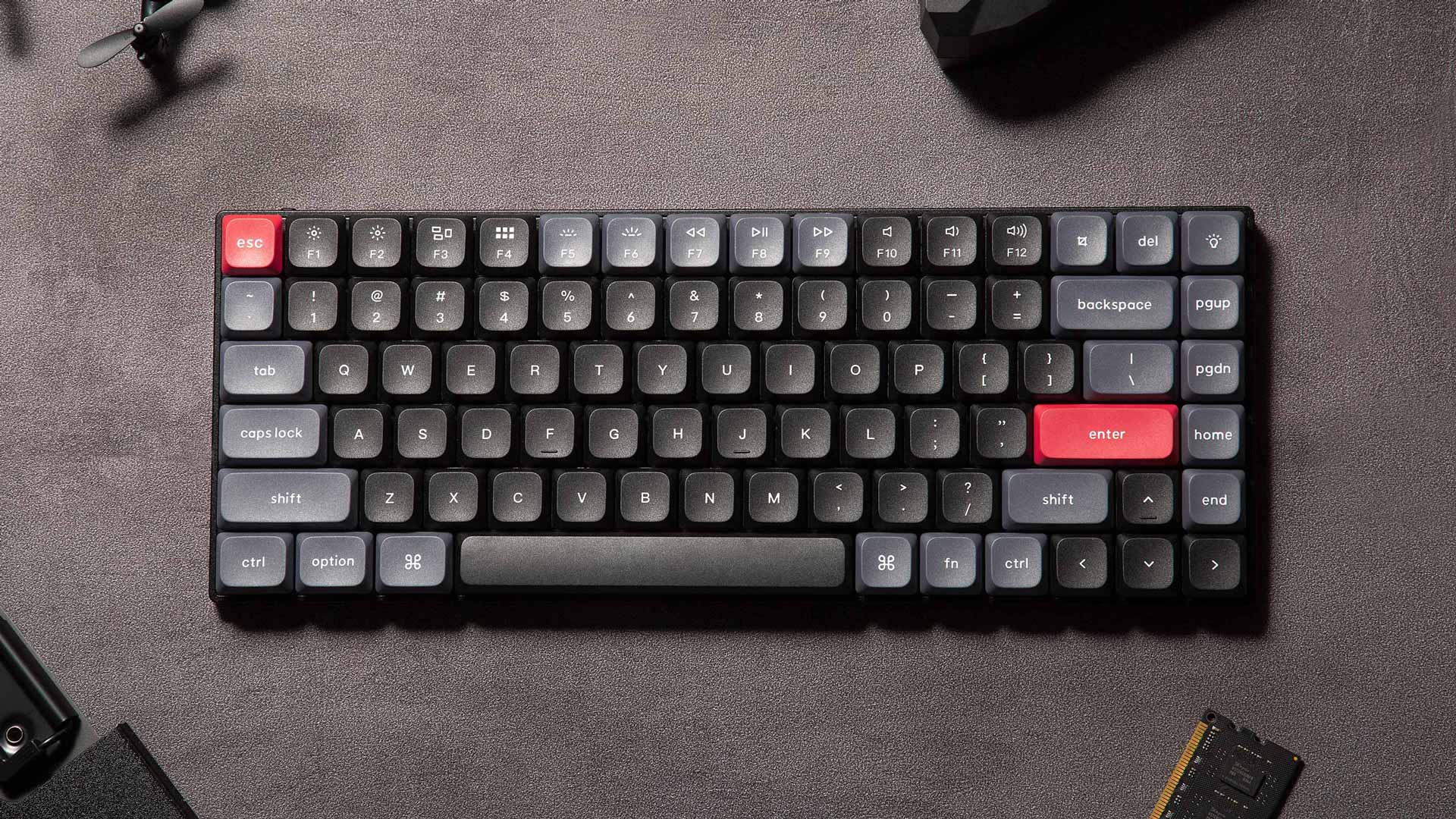 Keychron S1 QMK Custom Mechanical White Backlight Keyboard (Red Switch) (S1A1)