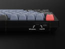 Keychron V1 QMK Fully Assembled RGB Backlight Hot-Swappable Wired Mechanical Keyboard - Frosted Black Translucent (K Pro Blue Switch) (V1A2)