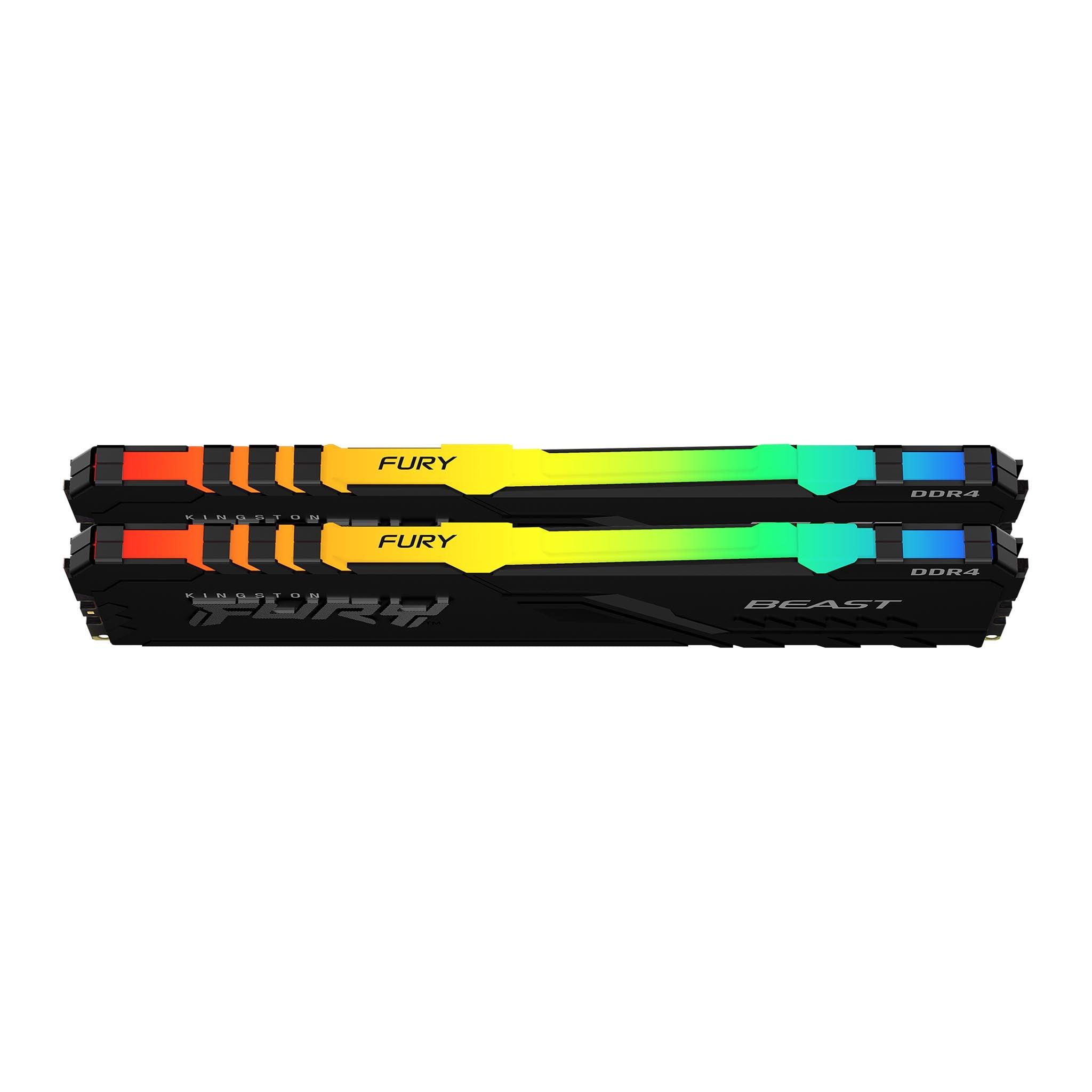 Kingston Fury Beast 16GB DDR4 RGB 3200MHZ Memory (Kit Of 2) (KF432C16BBAK2/16) - DataBlitz