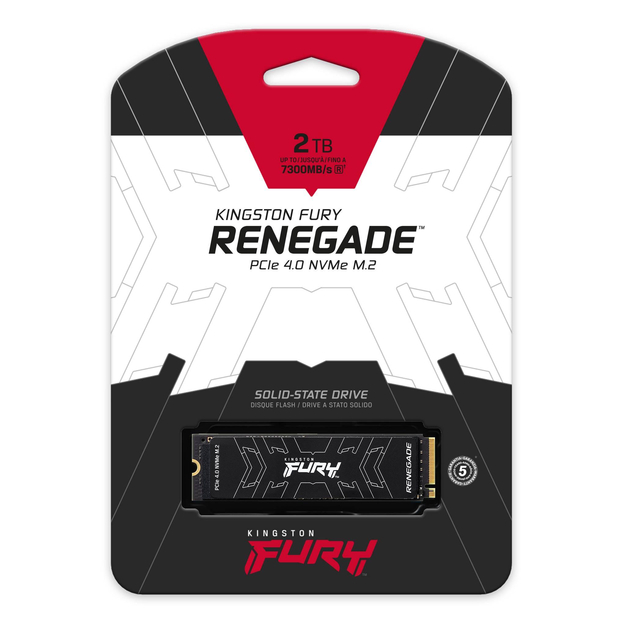 Kingston Fury Renegade 2TB PCIE 4.0 NVME M.2 Internal Gaming SSD (SFYRD/2000G) - DataBlitz