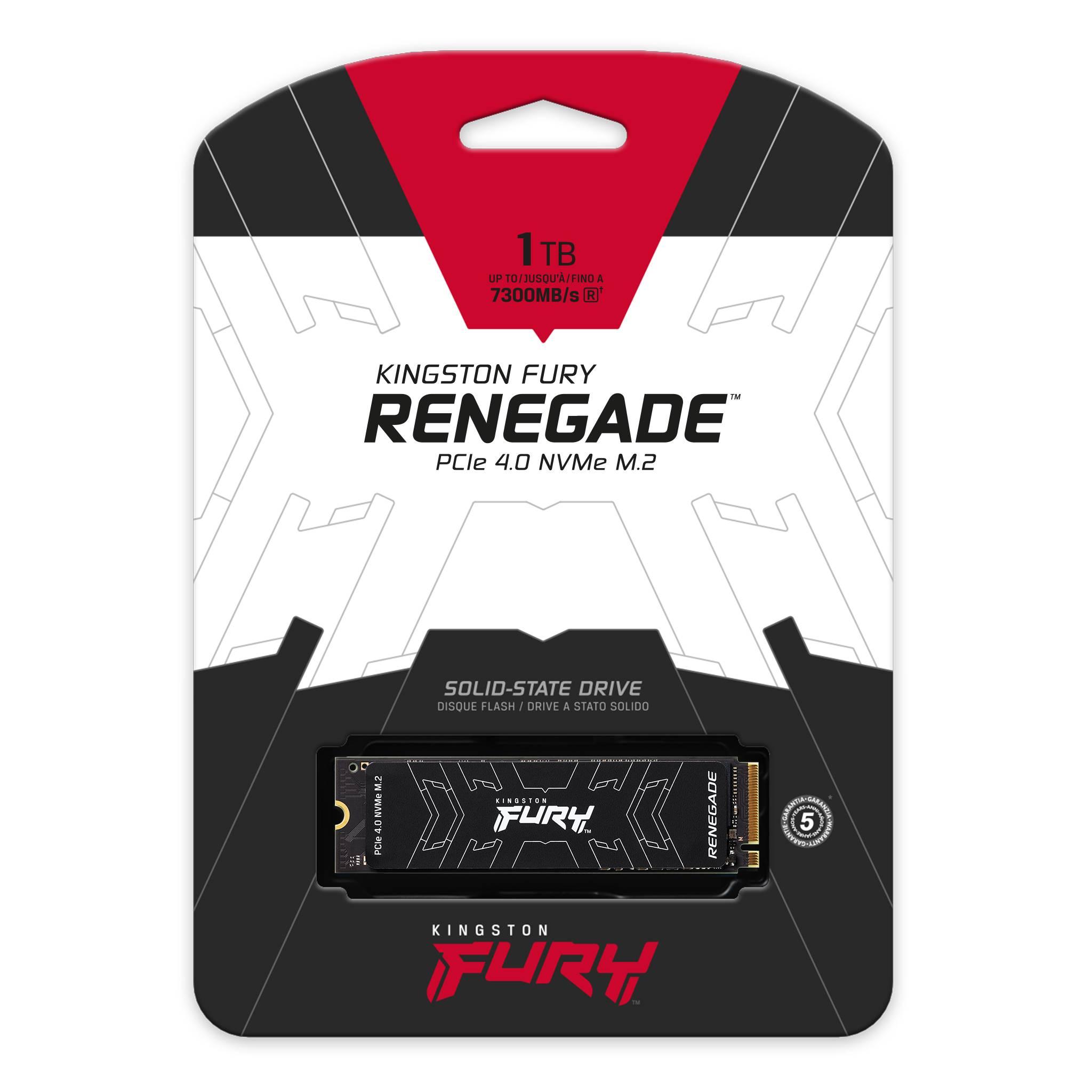 Kingston Fury Renegade 1TB PCIE 4.0 NVME M.2 Internal Gaming SSD (SFYRS/1000G) - DataBlitz
