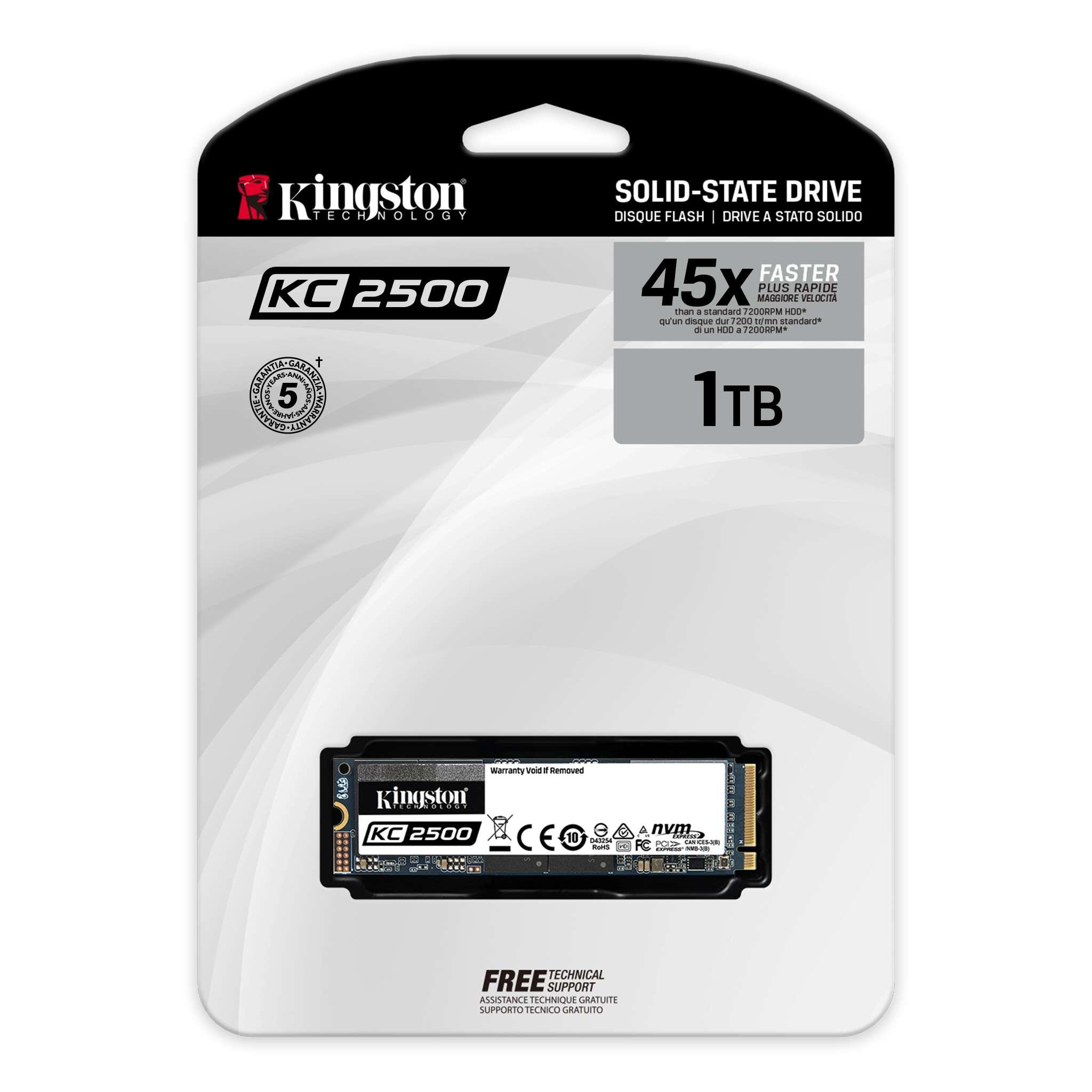 KINGSTON KC2500 1TB NVME PCIE GEN 3.0 X 4 LANES INTERNAL SSD (SKC2500M8/1000G) - DataBlitz