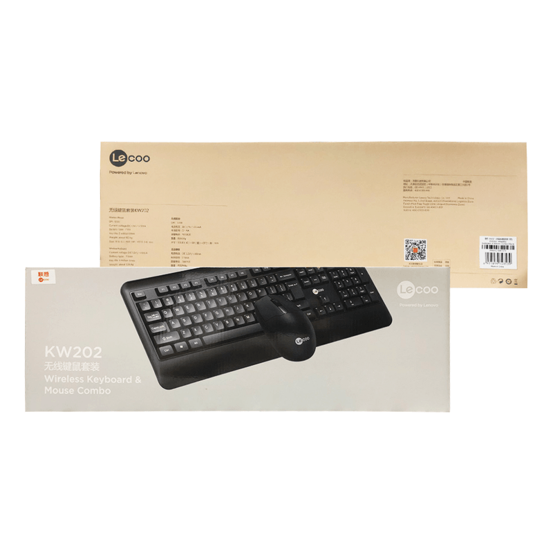 LECOO KW202 WIRELESS KEYBOARD AND MOUSE COMBO (BLACK) - DataBlitz