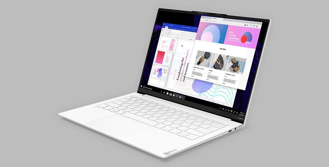 LENOVO YOGA SLIM 7 CARBON 13ITL5 82EV0007PH LAPTOP (MOON WHITE) | 13.3" QHD | i7-1165G7 | 16Gb LPDDR4 + 1TB SSD | IRIS XE | WIN10 + MS OFFICE HOME & STUDENT 2019 + LENOVO 15.6" LAPTOP CASUAL BACKPACK B210 - DataBlitz