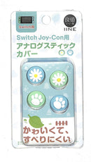 IINE NSW ANALOG CAPS FOR JOY-CON ANIMAL CROSSING GREEN/BLUE WHITE DAISY + PAW (L327) - DataBlitz