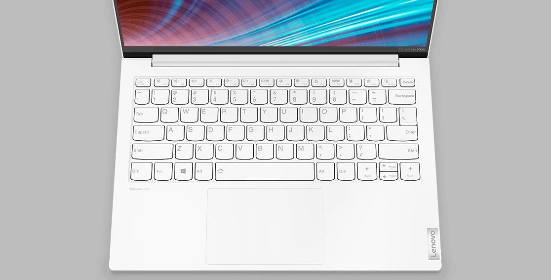 LENOVO YOGA SLIM 7 CARBON 13ITL5 82EV0007PH LAPTOP (MOON WHITE) | 13.3" QHD | i7-1165G7 | 16Gb LPDDR4 + 1TB SSD | IRIS XE | WIN10 + MS OFFICE HOME & STUDENT 2019 + LENOVO 15.6" LAPTOP CASUAL BACKPACK B210 - DataBlitz