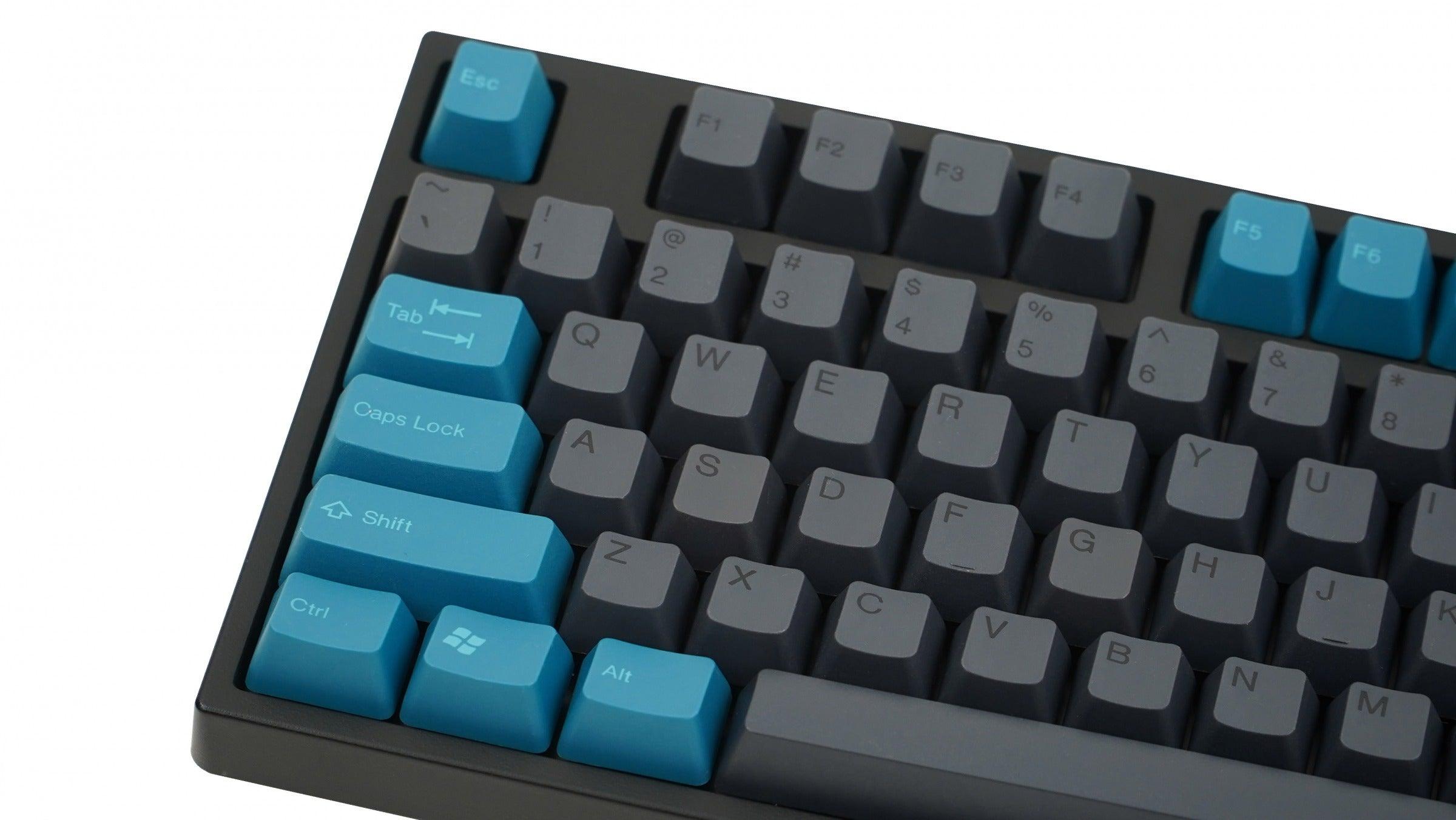 TAIHAO DOUBLE SHOT ABS KEYCAPS SET FOR CHERRY MX SWITCH (104-KEYS) (MIDNIGHT GREEN/BLACK) (C01BC201) - DataBlitz