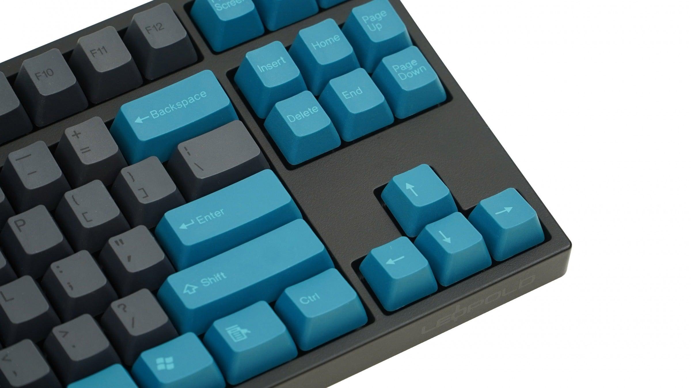 TAIHAO DOUBLE SHOT ABS KEYCAPS SET FOR CHERRY MX SWITCH (104-KEYS) (MIDNIGHT GREEN/BLACK) (C01BC201) - DataBlitz