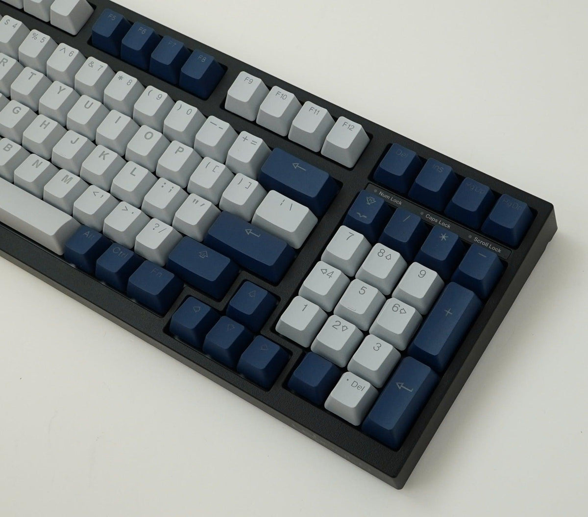 TAIHAO DOUBLE SHOT PBT BACKLIT KEYCAPS SET FOR CHERRY MX SWITCH (132-KEYS) (COOL GRAY/NAVY) (C22BL201) - DataBlitz
