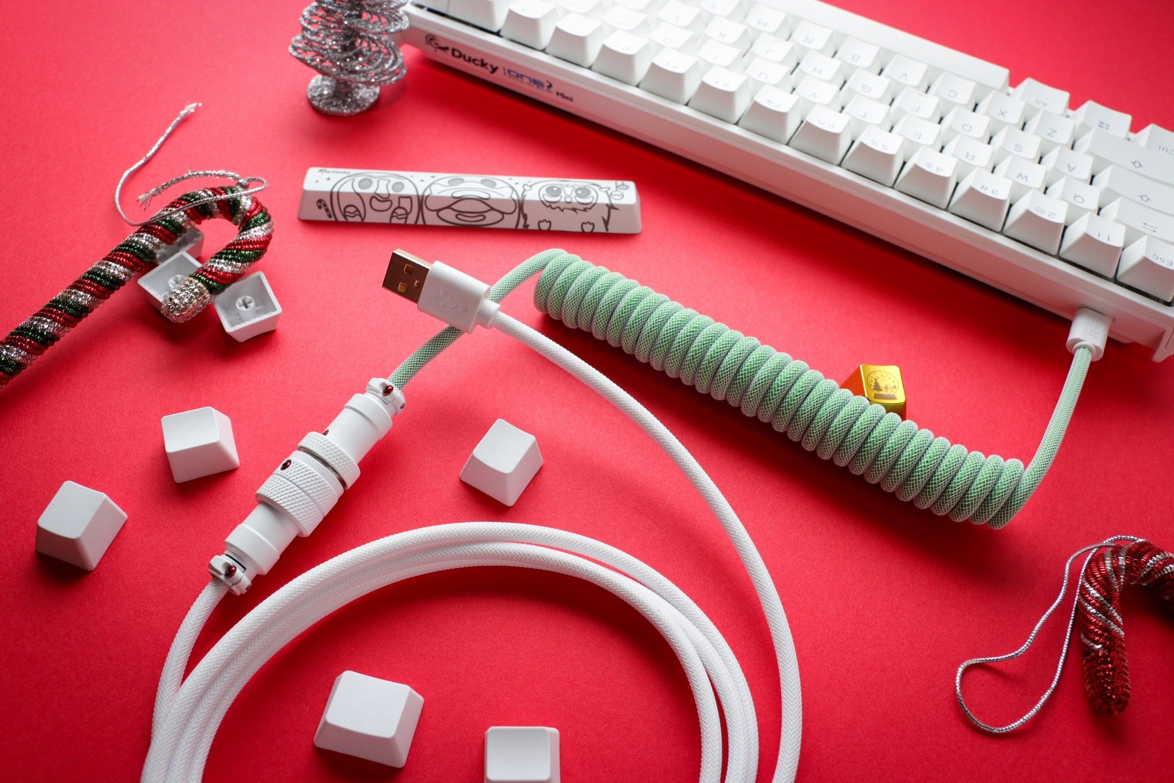 DUCKY X-MAS EDITION PREMICORD COILED KEYBOARD CABLE (DKCC-XMCNC1) - DataBlitz