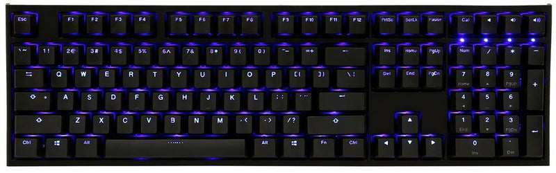 DUCKY ONE 2 BLUE LED DOUBLE SHOT PBT MECHANICAL KEYBOARD CHERRY MX BLUE (DKON1808S-CUSPDAZB1) - DataBlitz