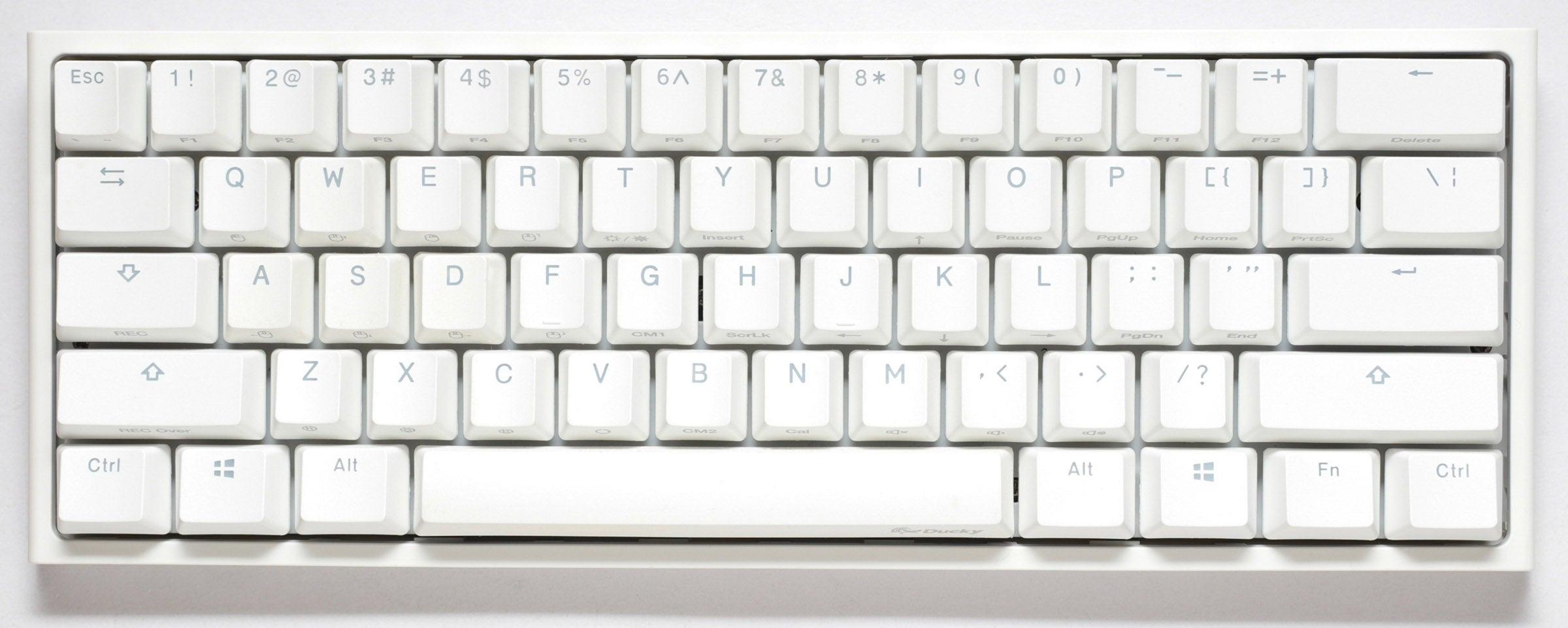 Ducky One 2 Pro Mini Pure White RGB LED 60% Double Shot PBT Mechanical Keyboard (Kailh Box Red Switch) (DKON2061ST-KUSPDWWTR2) - DataBlitz