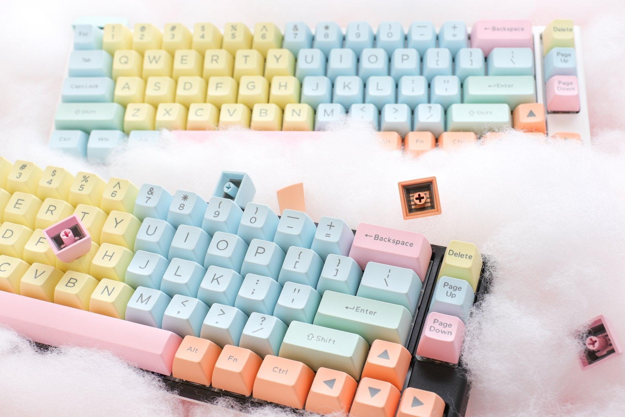 DUCKY 108-KEY PBT SEAMLESS DOUBLESHOT COTTON CANDY KEYCAP SET (DKSA108-USADZZHSC) - DataBlitz