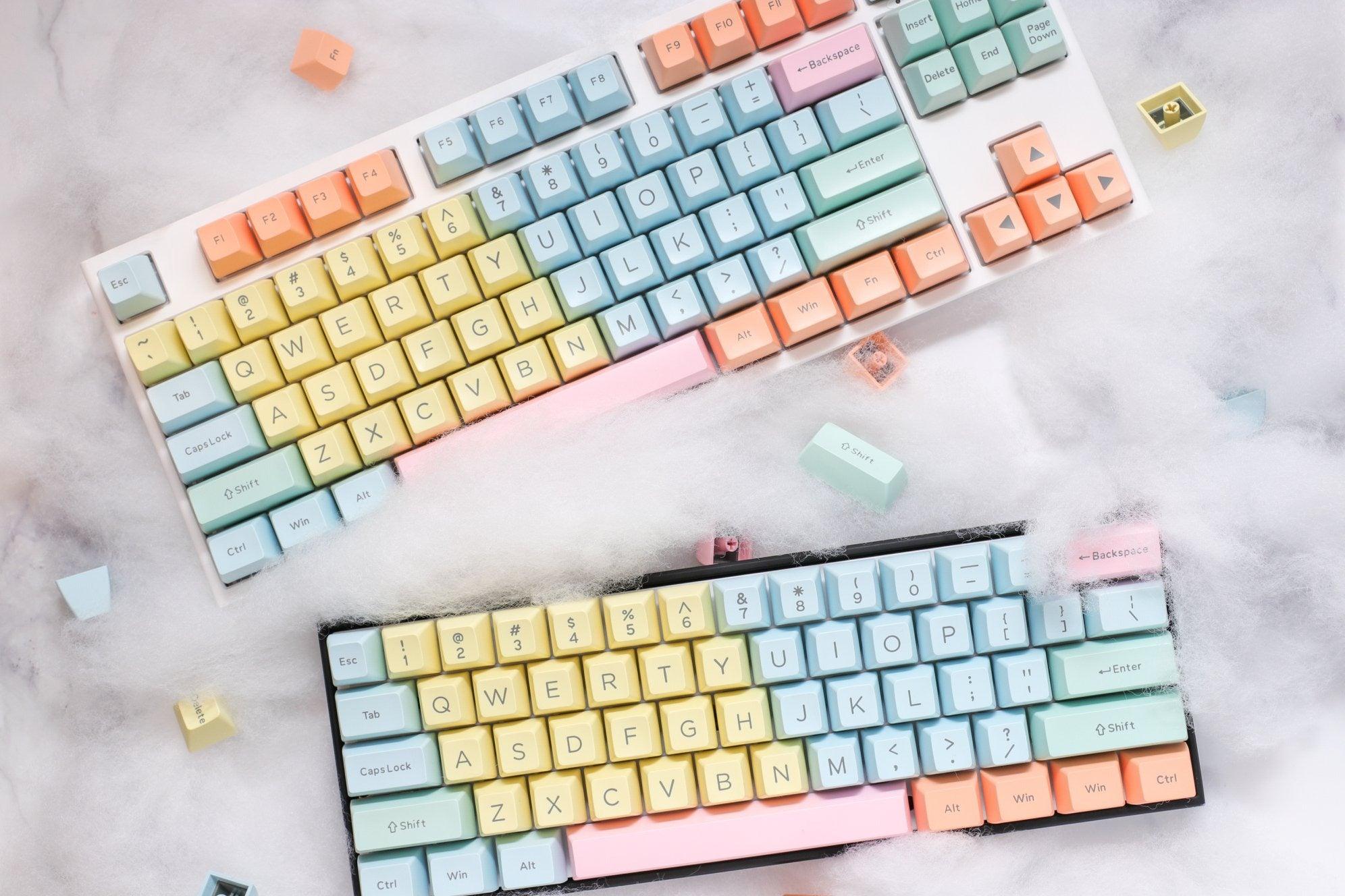 DUCKY 108-KEY PBT SEAMLESS DOUBLESHOT COTTON CANDY KEYCAP SET (DKSA108-USADZZHSC) - DataBlitz