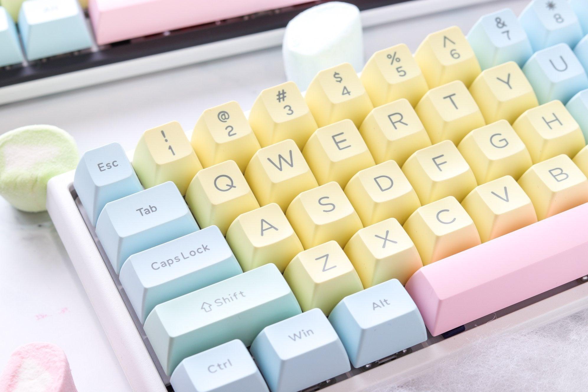 DUCKY 108-KEY PBT SEAMLESS DOUBLESHOT COTTON CANDY KEYCAP SET (DKSA108-USADZZHSC) - DataBlitz