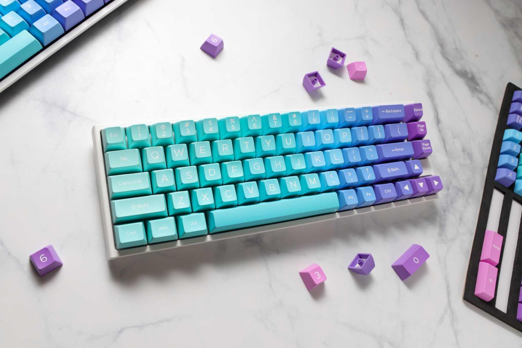 DUCKY 108-KEY ABS SEAMLESS DOUBLESHOT AZURE SA KEYCAP SET (DKSA108-USADZZWSA) - DataBlitz