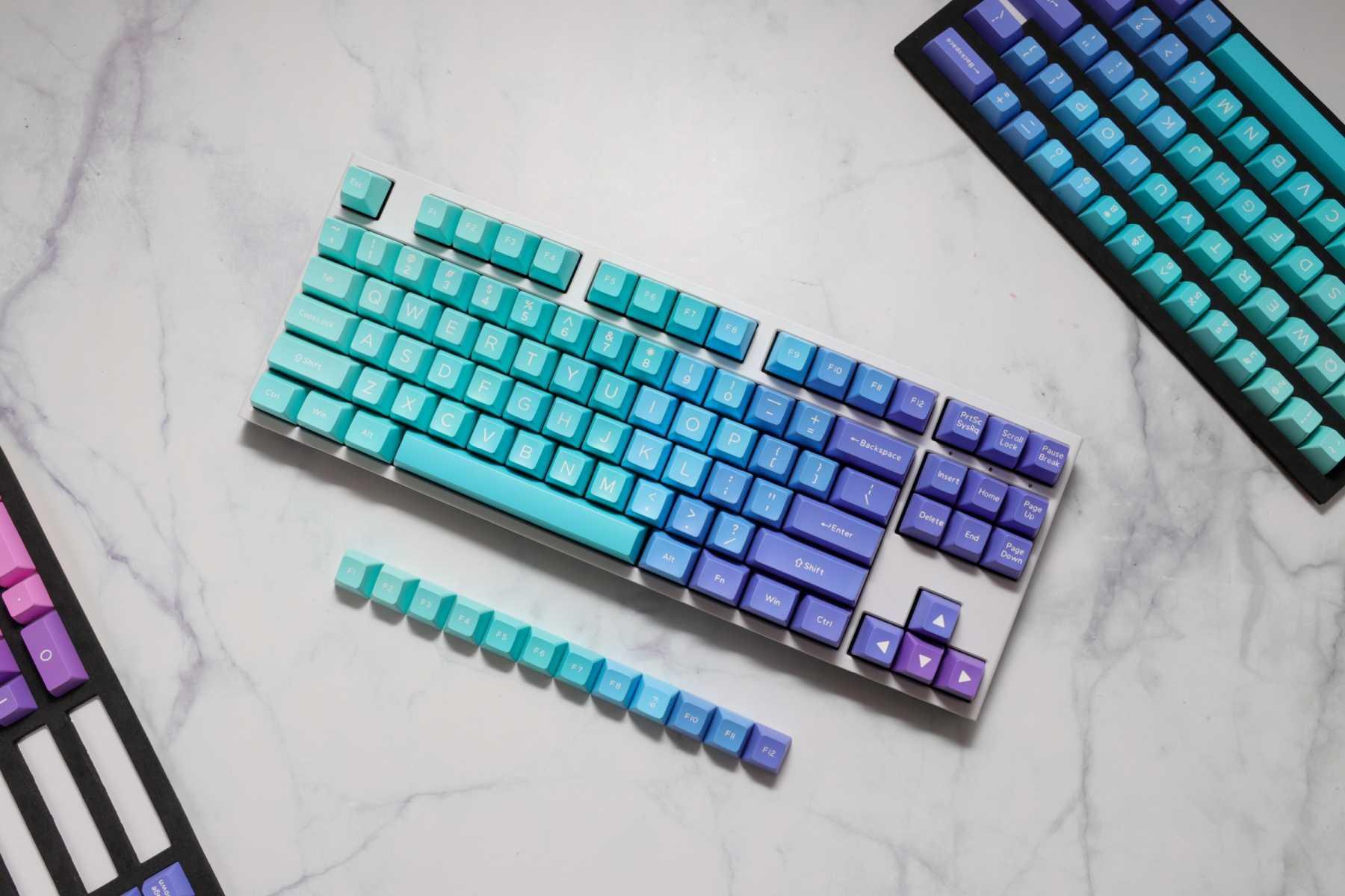 DUCKY 108-KEY ABS SEAMLESS DOUBLESHOT AZURE SA KEYCAP SET (DKSA108-USADZZWSA) - DataBlitz